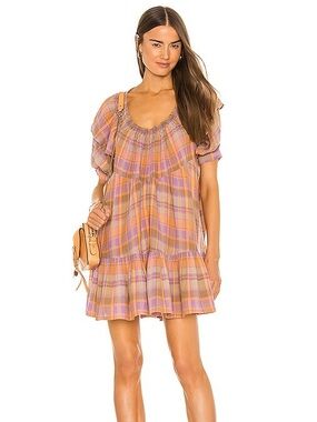 Free People Amelie Plaid Mini Dress